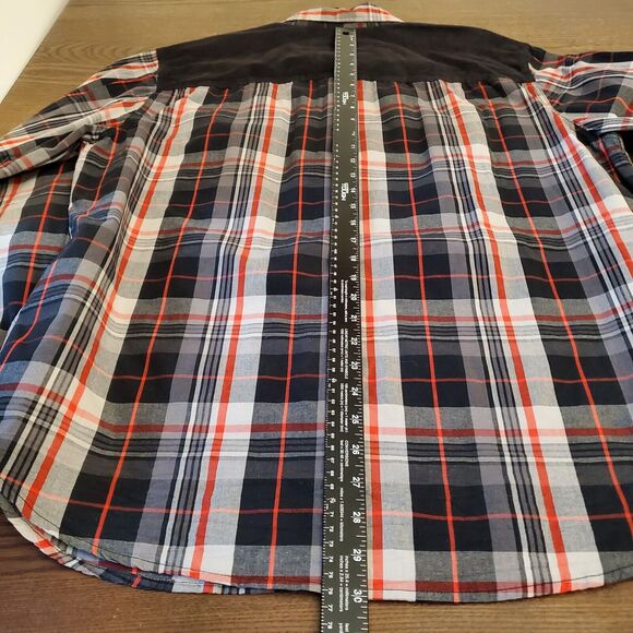 Parish Nation Scully Snap Up Western Plaid 2XL Shirt Canvas, Roll-Tab‎ Sleeves - Picture 5 of 16